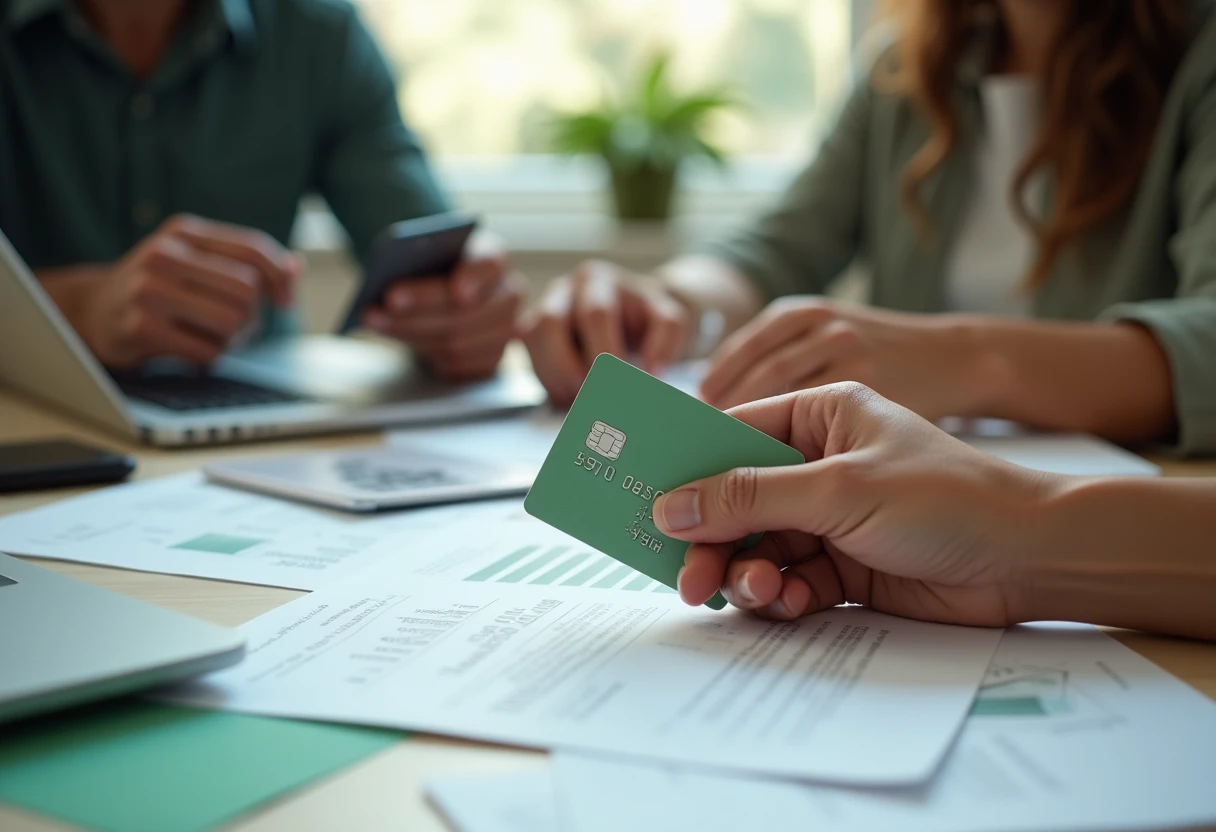 A freelancer comparing credit cards